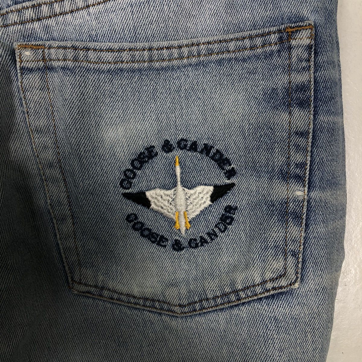 Japanese Brand 🔥90’s VINTAGE ACID WASH DENIM JEANS GOOSE & GENDER JAPAN Size US 32 / EU 48 - 14 Thumbnail