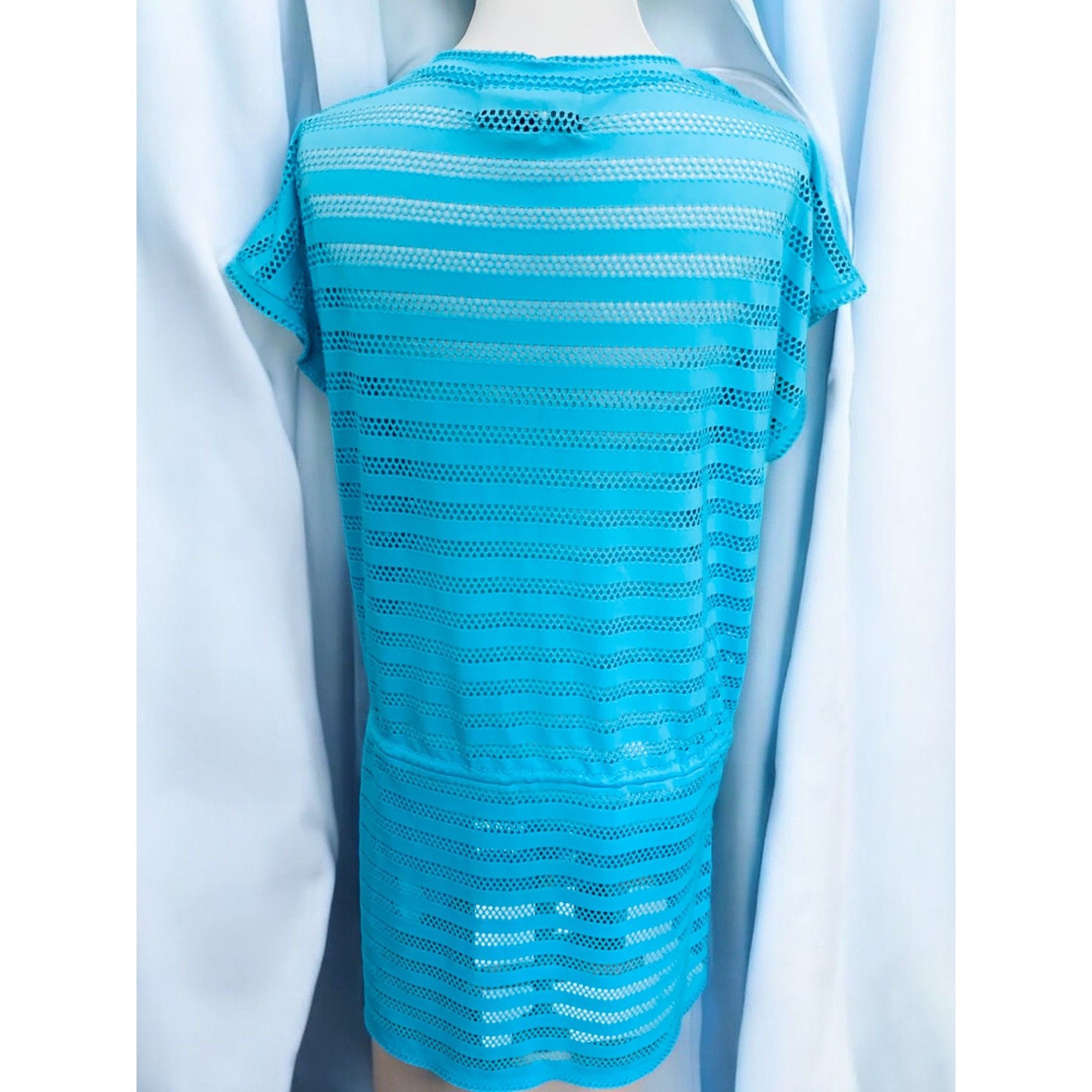 Calvin Klein Calvin Klein Womens Large Vneck Short Sleeve Romper Dress L Size L / US 10 / IT 46 - 7 Thumbnail