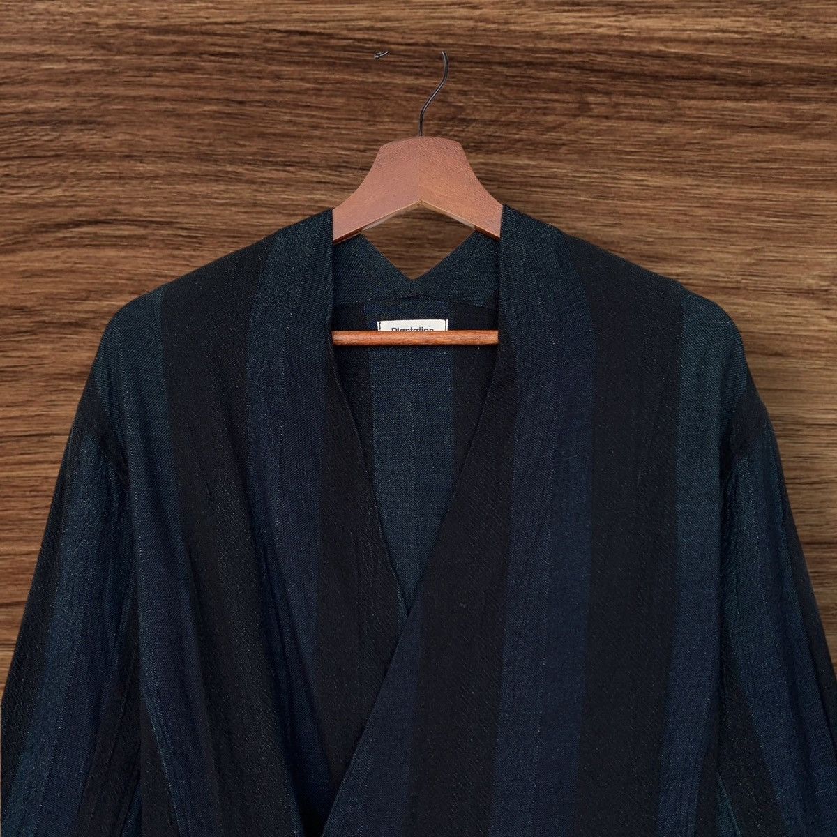 Issey Miyake ISSEY MIYAKE PLANTATION INDIGO MINIMALIST STRIPED COAT Size US M / EU 48-50 / 2 - 7 Thumbnail