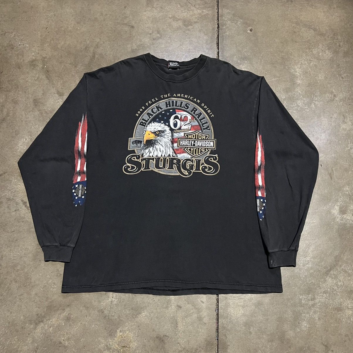 Vintage Vintage Harley Davidson Flag Long Sleeve Shirt Biker 90s Y2K Size US XXL / EU 58 / 5 - 3 Thumbnail