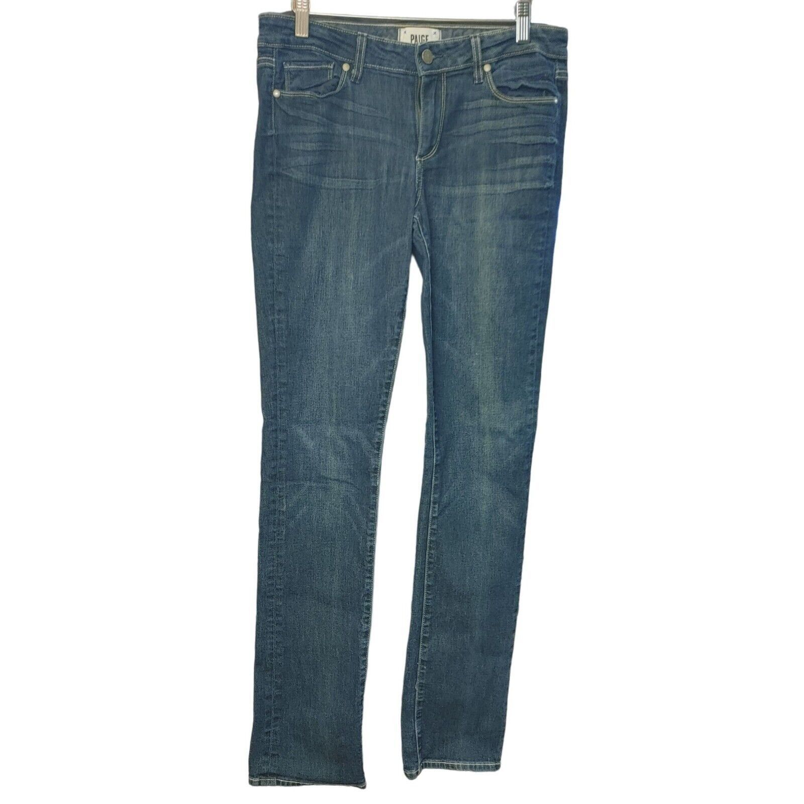 Paige Paige | Women's Skinny Bootcut Dark Wash Blue Jeans 30 Size 30" / US 8 / IT 44 - 1 Thumbnail