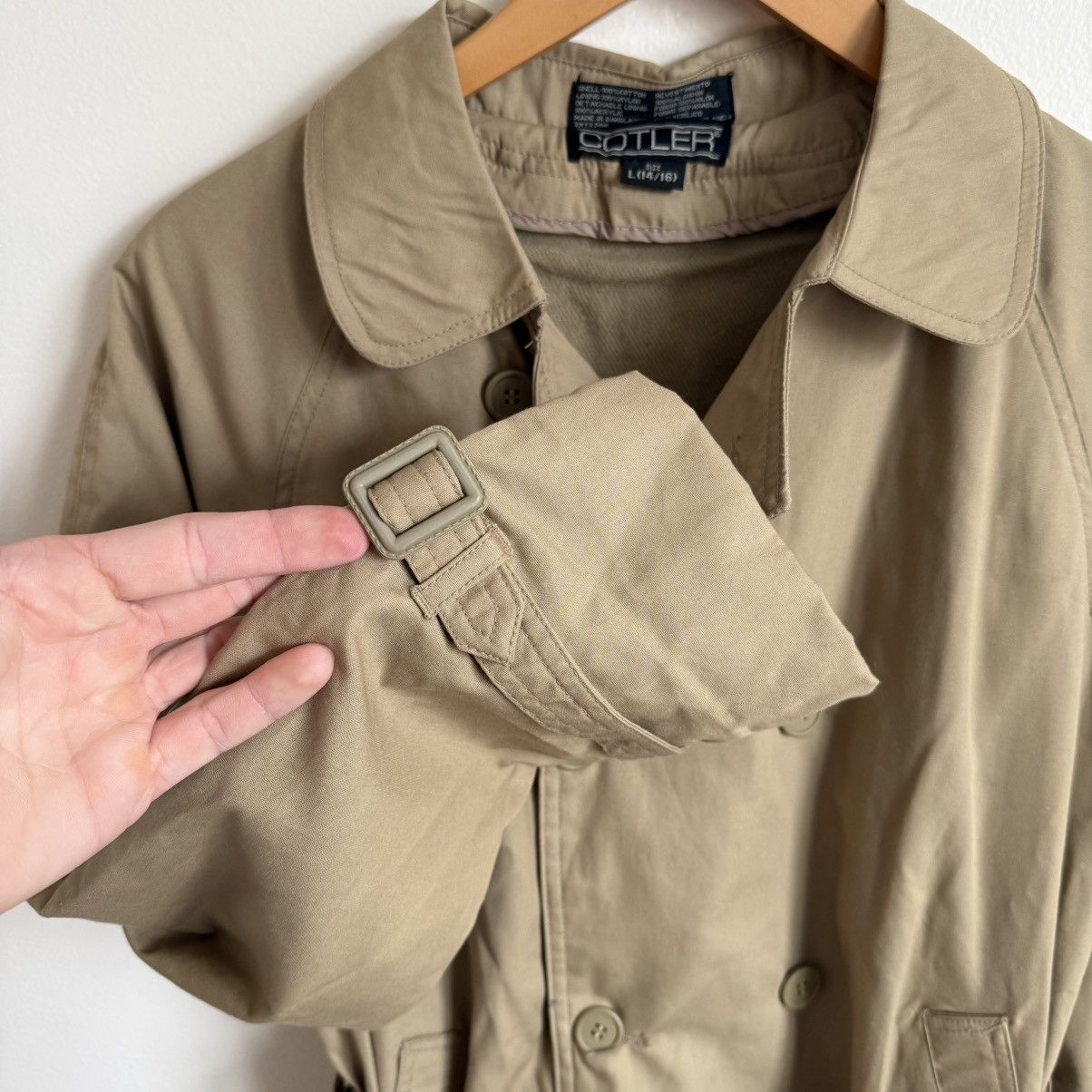 Vintage Cotler Trench Coat Women’s L Belted Double Breasted New Tags Size L / US 10 / IT 46 - 5 Thumbnail
