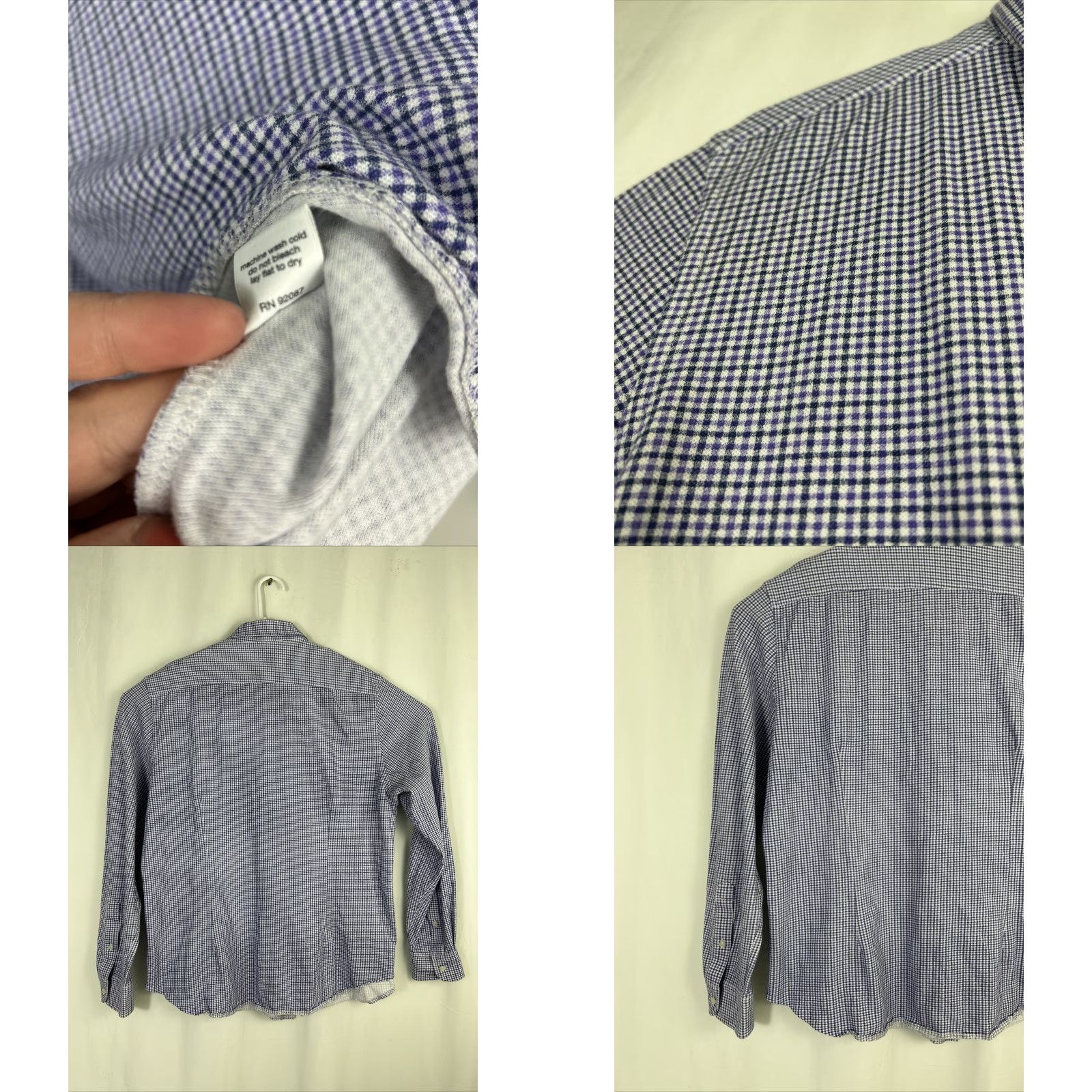 Saks Fifth Avenue Saks Fifth Avenue Button-Up Shirt Men Purple 2XL Cotton Stretch Spandex Long Sleeve Size US XXL / EU 58 / 5 - 8 Thumbnail