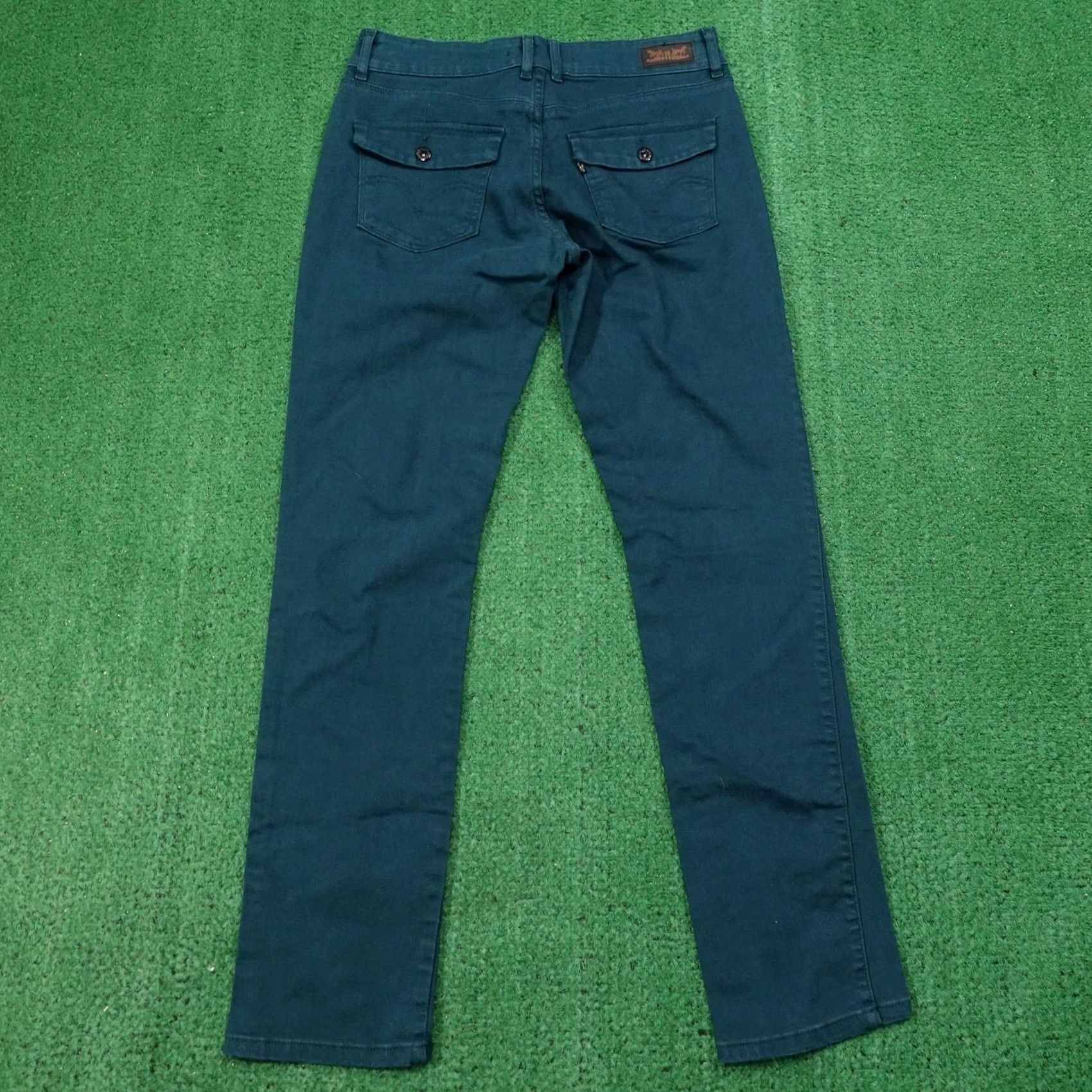 Levi's Levi's Jeans Womens 8M Green Mid Rise Skinny 31x31 Dark Wash Denim Stretch Jeans Regular 5-Pocket Design Button Logo Pocket Women Size 30" / US 8 / IT 44 - 4 Thumbnail