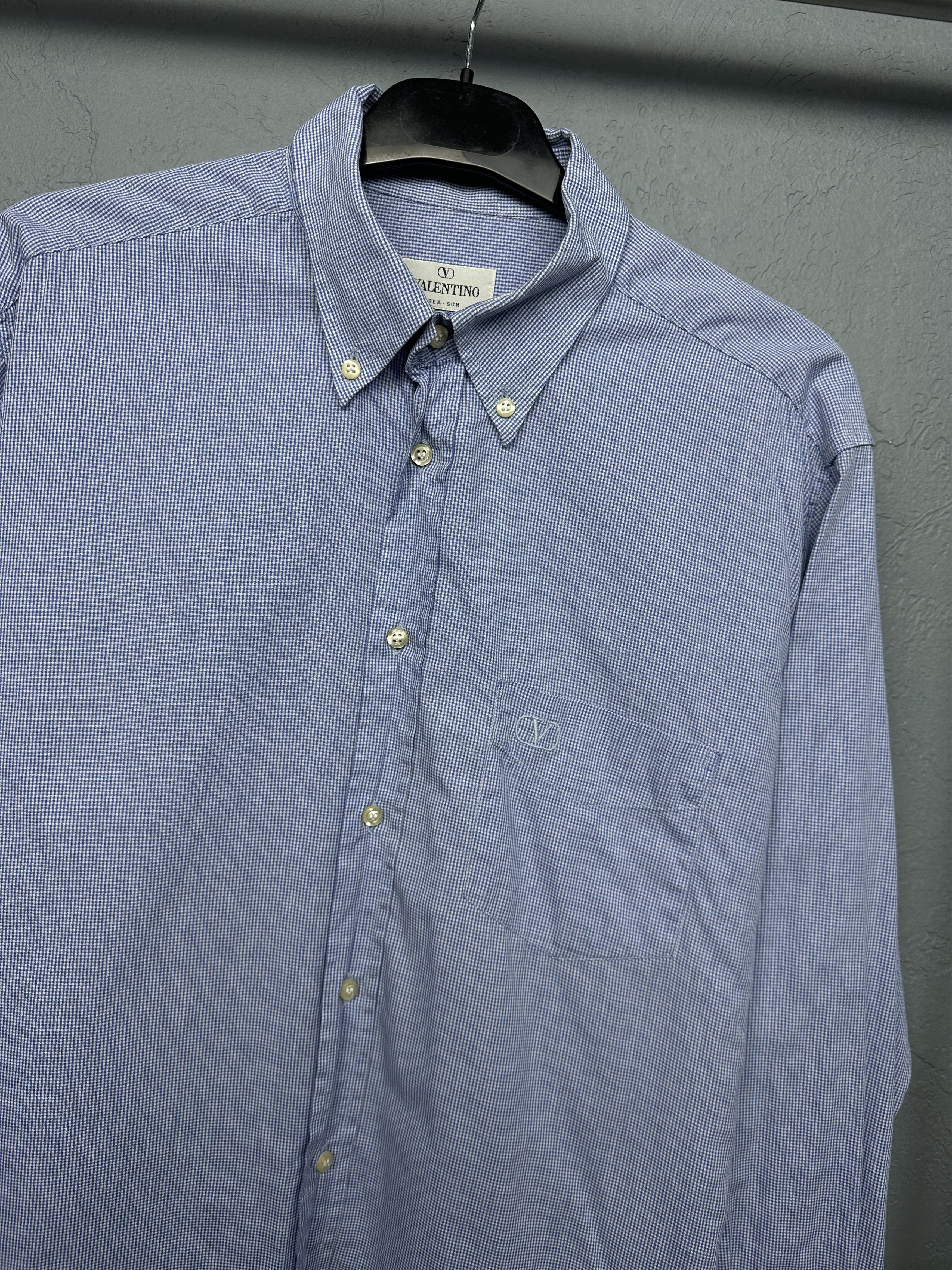 Valentino Valentino Vintage Mens Long Sleeve Shirt Size US L / EU 52-54 / 3 - 2 Thumbnail