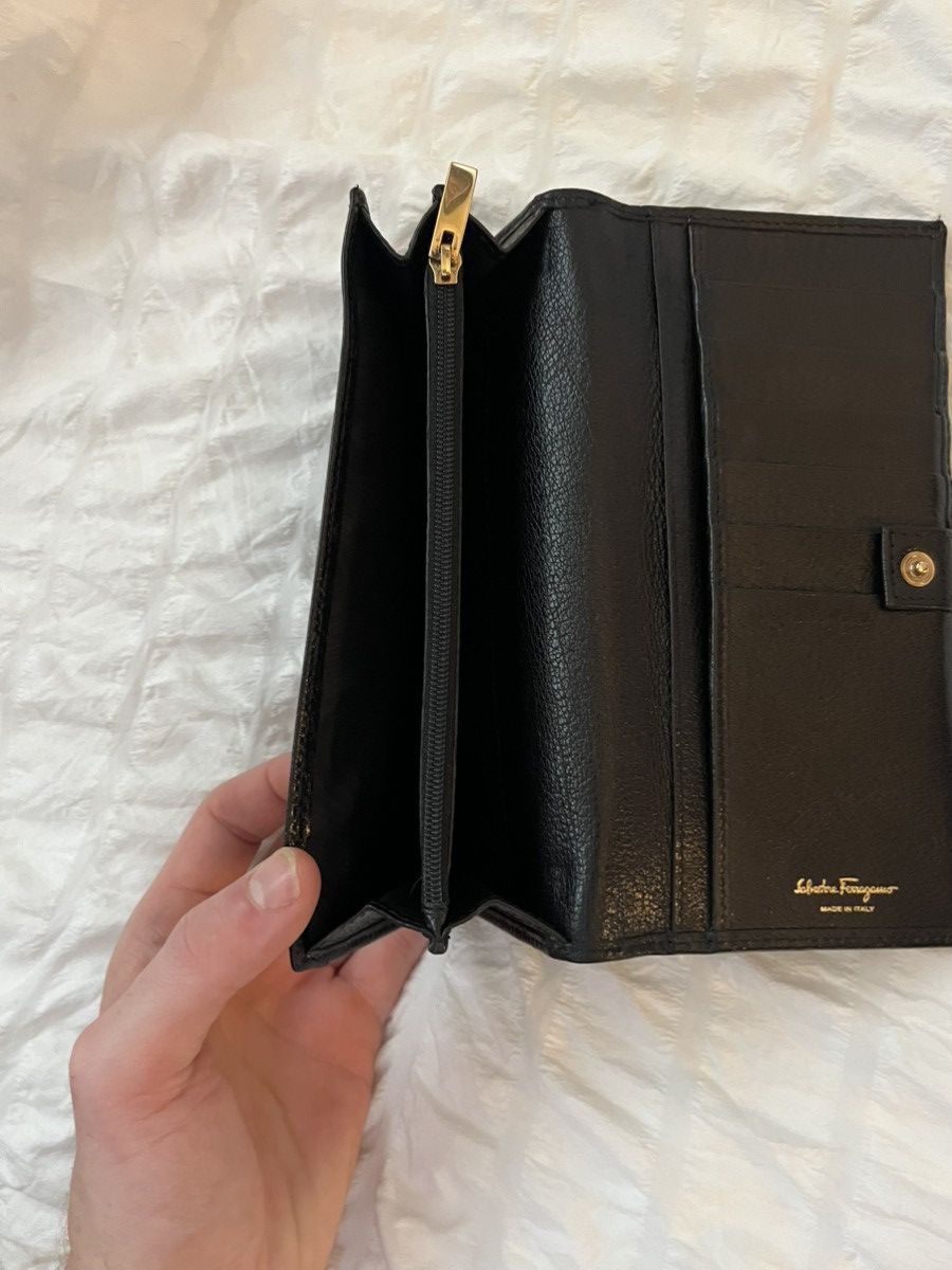 Salvatore Ferragamo Black Leather Salvatore Farragamo Wallet Size ONE SIZE - 3 Thumbnail