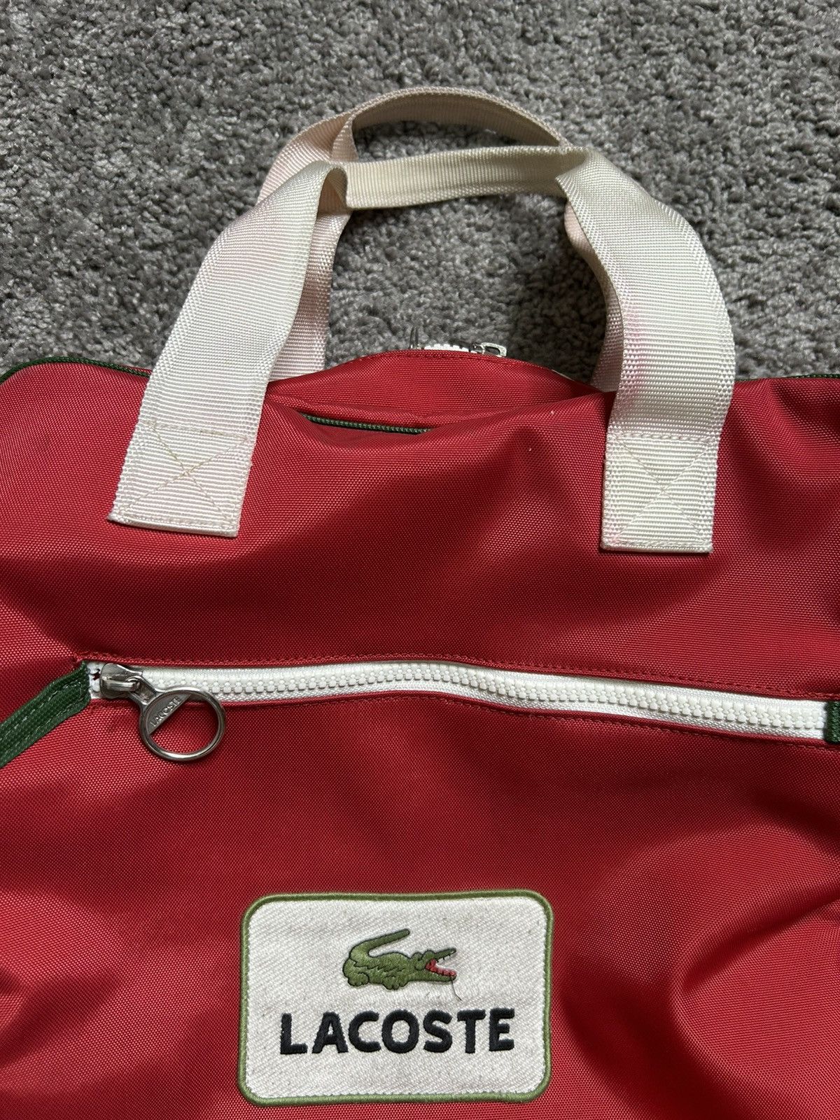 Lacoste Lacoste Nylon Retro Sport Bag Poppy Red Patch Size ONE SIZE - 2 Thumbnail