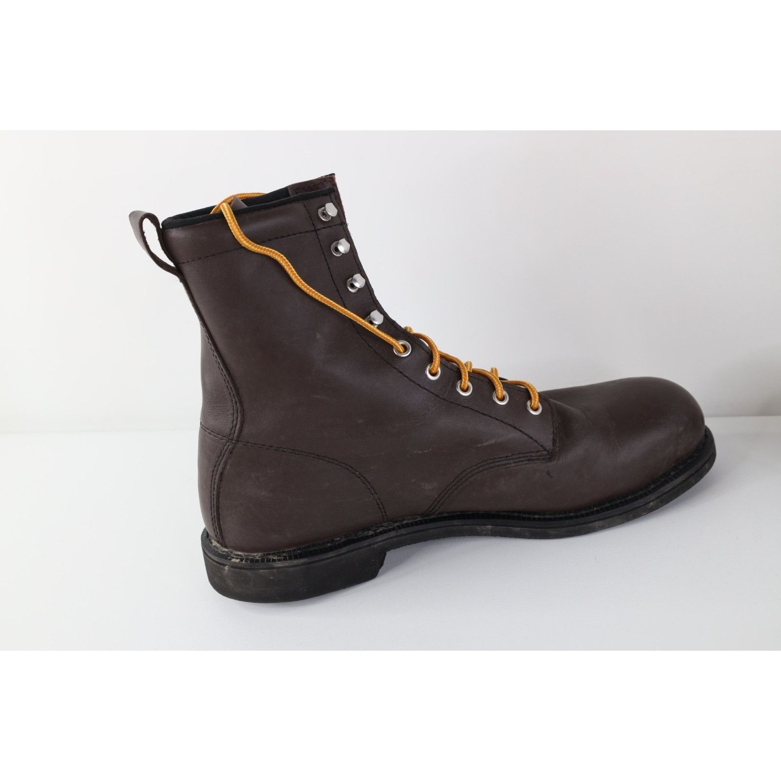 Vintage Vintage 90s Streetwear Steel Toe Leather Boots Size US 12 / EU 45 - 8 Thumbnail