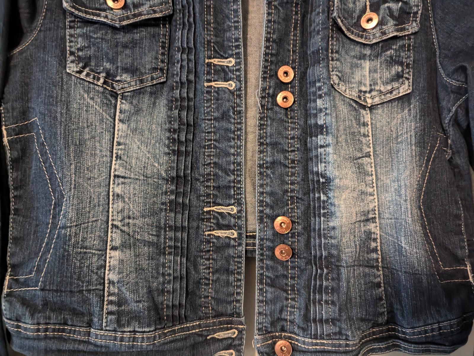 Saint Vanity Vintage Vanity Women's Cropped Denim Jacket - Size XL Size XL / US 12-14 / IT 48-50 - 4 Thumbnail