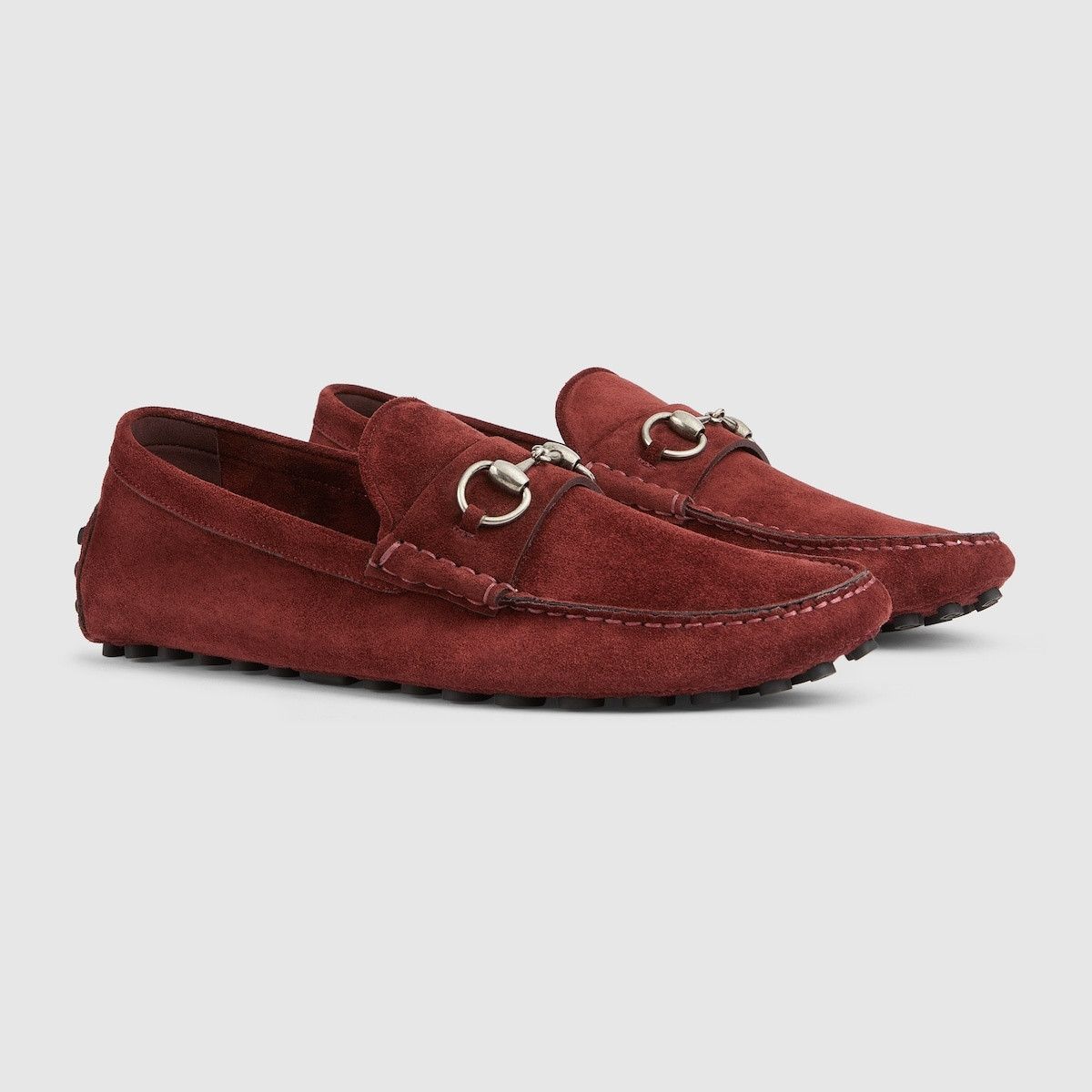 Gucci o1mt1gz0925 Men's Driver Shoes With Horsebit in Burgundy Size US 8 / EU 41 - 2 Thumbnail