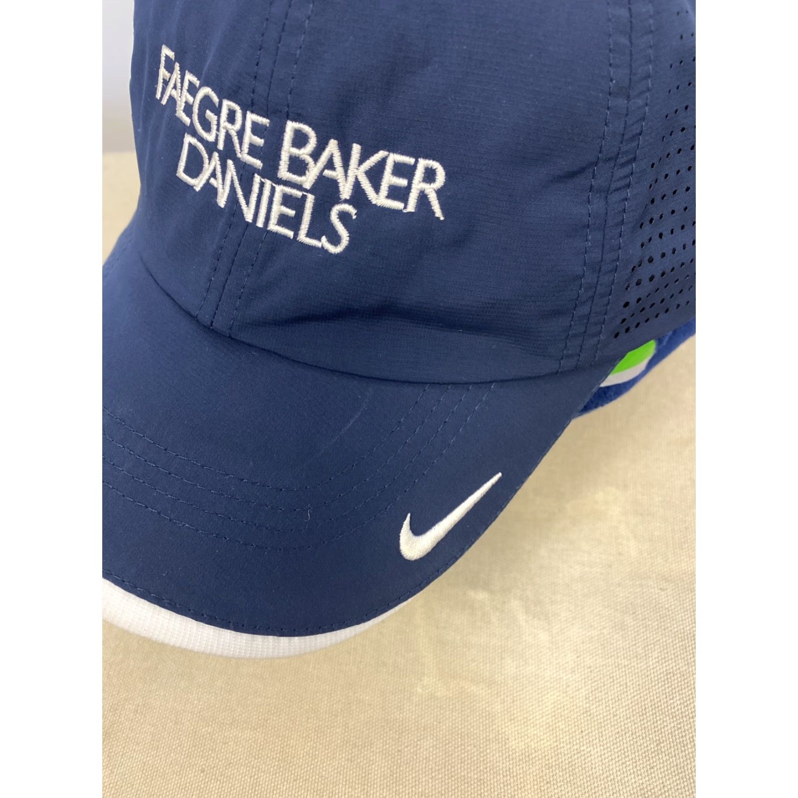 Nike Nike Golf Baseball Cap Adjustable One Size Blue Faegre Baker Daniels Logo Unisex Adults Size ONE SIZE - 2 Thumbnail