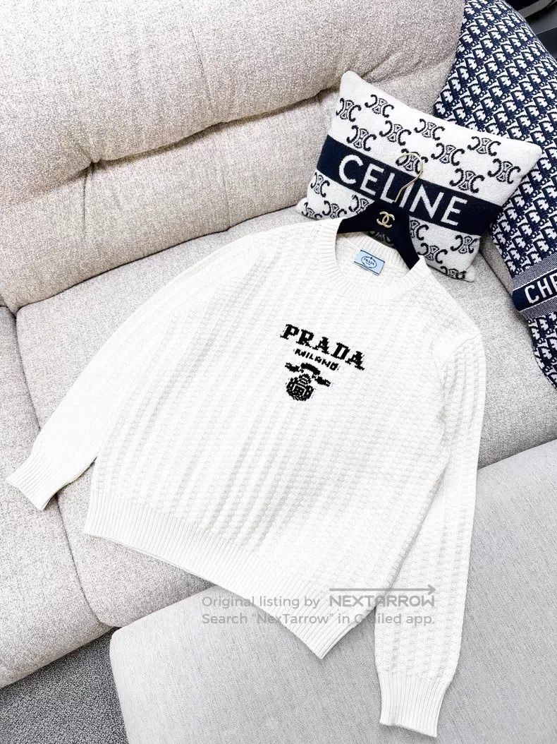 Prada Prada Letter logo knitted long-sleeved sweater Size US S / EU 44-46 / 1 - 2 Thumbnail