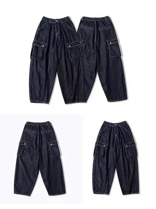 VIBE Vintage Streetwear Pocket wide leg jeans y2k hip hop Size US 32 / EU 48 - 7 Thumbnail