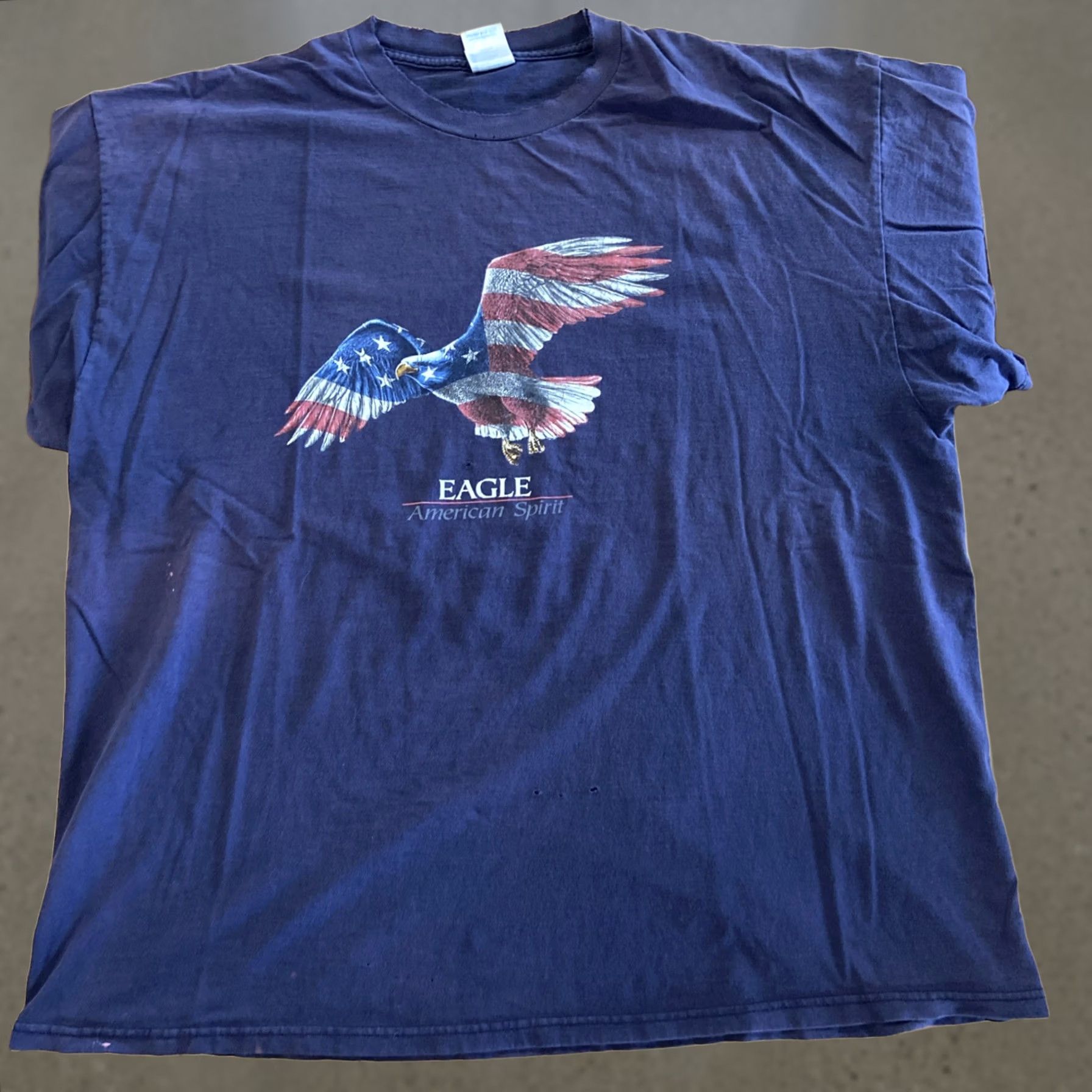 The Mountain VINTAGE The Mountain T-Shirt Men Eagle American Spirit 2XL Blue Cotton Crew Neck Short Sleeve Vintage 90s USA Size US XXL / EU 58 / 5 - 1 Thumbnail