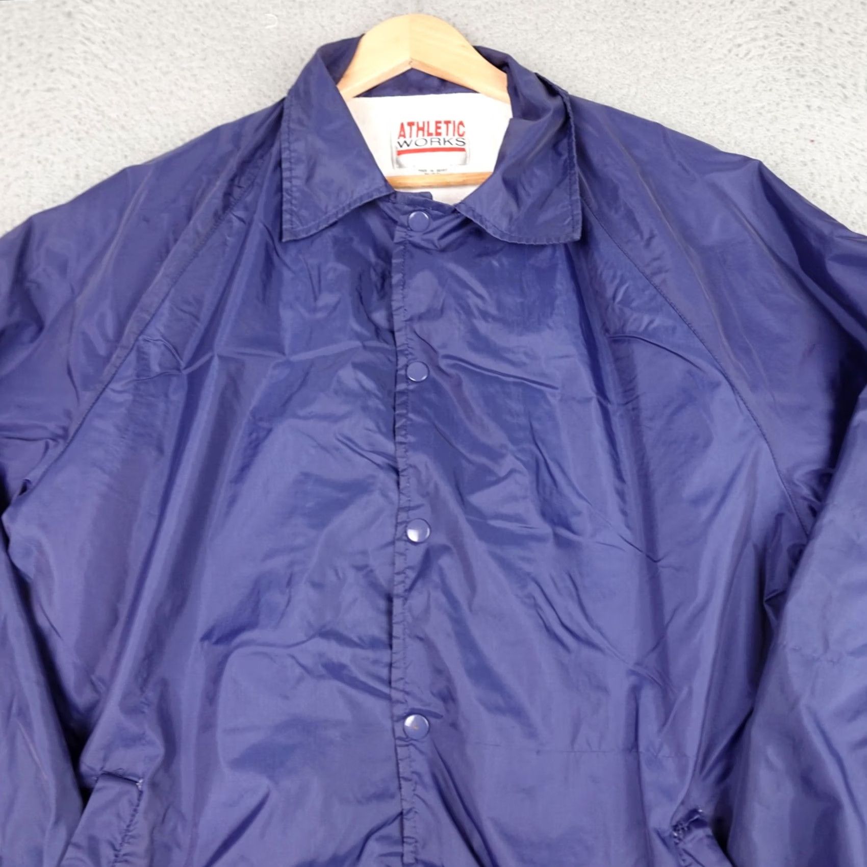 Athletic Works VINTAGE Athletic Works Windbreaker Jacket Mens L Blue Snap 80s 90s Size US L / EU 52-54 / 3 - 4 Thumbnail