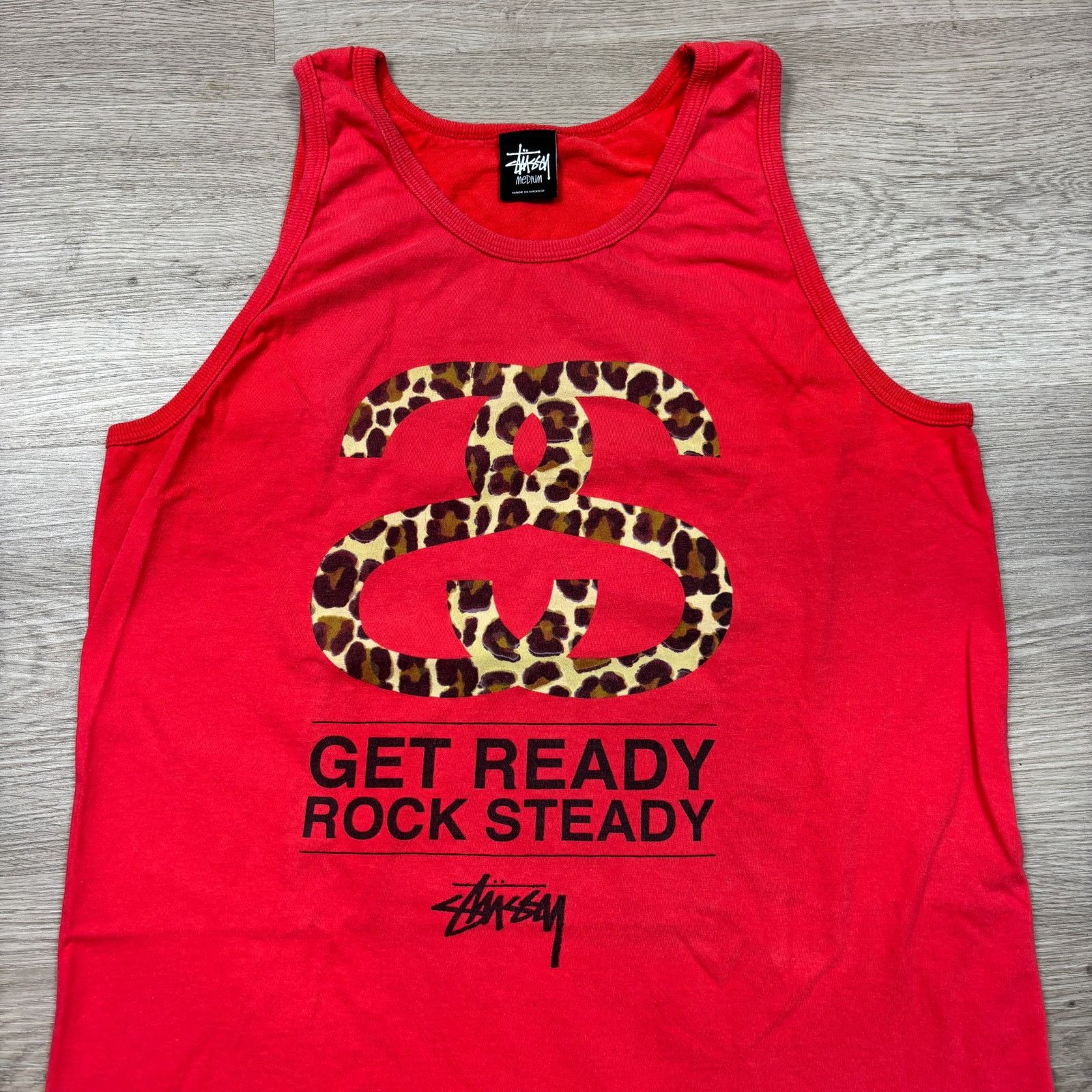 Stussy × Vintage Vintage Y2K Stussy Get Ready Rock Steady Cheetah Tank Mens M Size US M / EU 48-50 / 2 - 2 Thumbnail