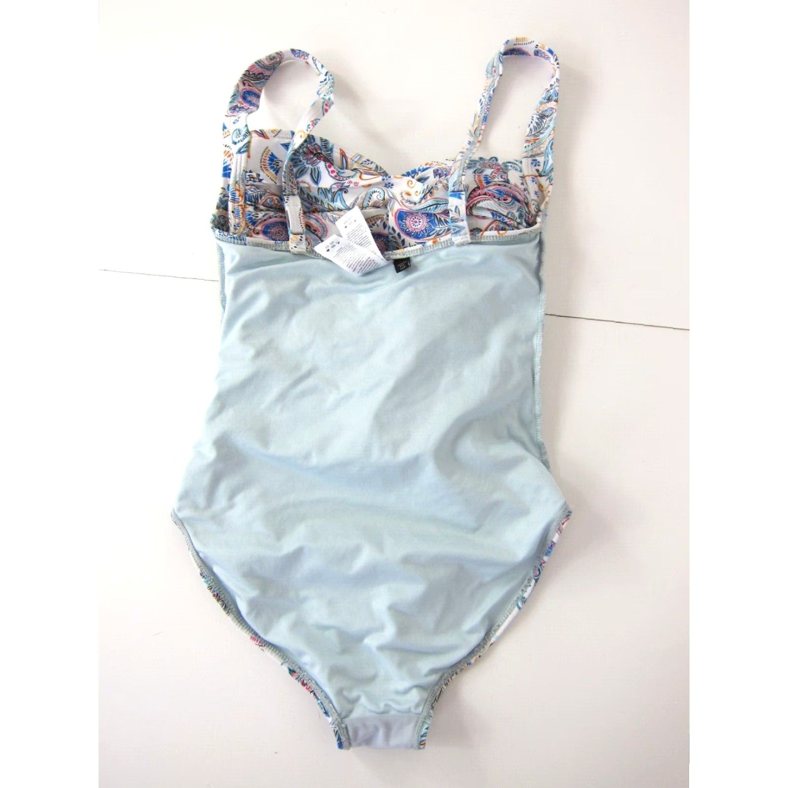 Vintage Nip Tuck Swim One Piece Paisley Floral Pink Slimming - Pink Blue Orange - 4 - Women - Swimsuit - Niptuck - Adult? Size ONE SIZE - 4 Thumbnail
