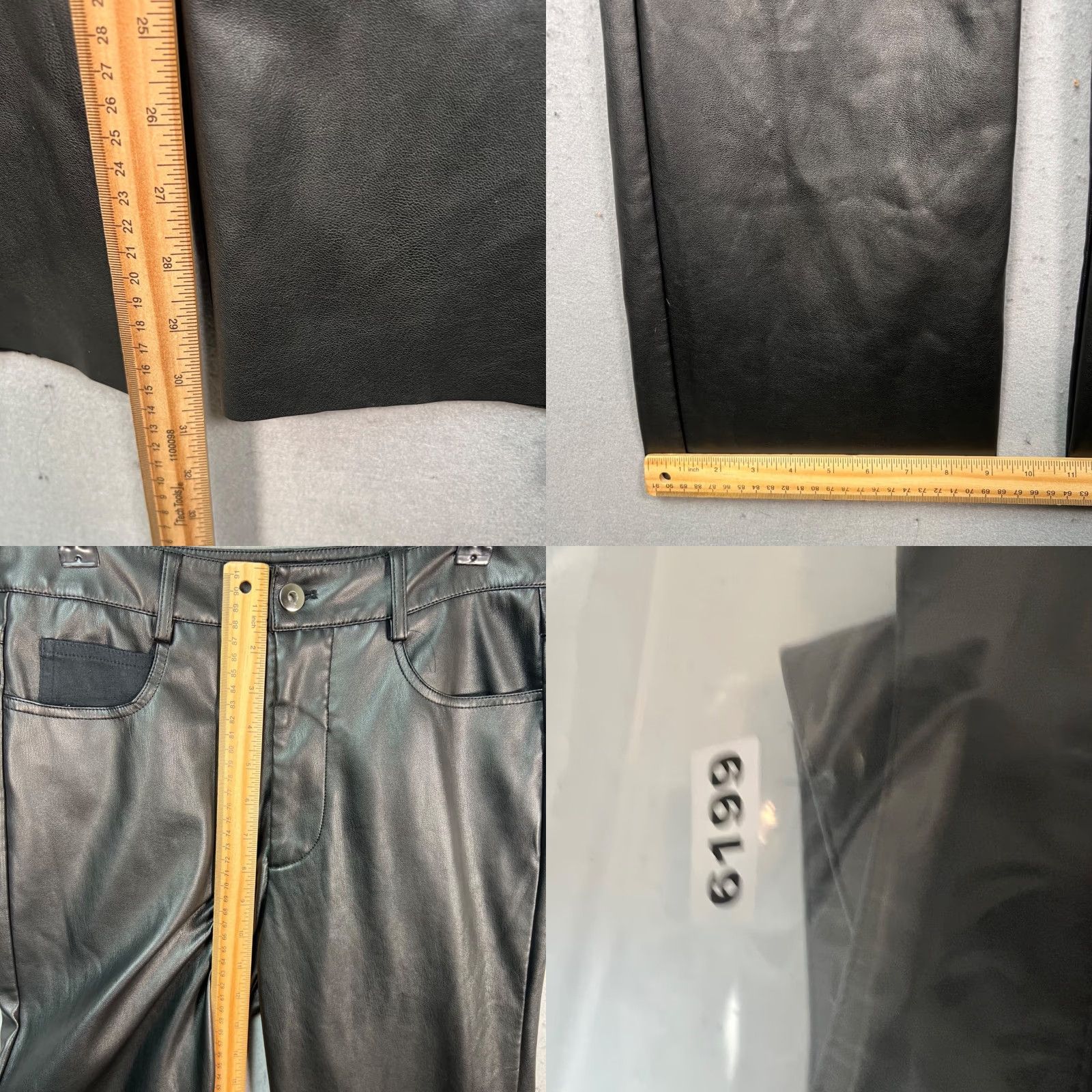 Vintage Tiger Mist Womens Pants Black Faux Leather Straight Leg M Regular 31in Inseam Adults Womens Tiger Mist Black Faux Leather Straight Leg Pants Size 32" / US 10 / IT 46 - 8 Thumbnail