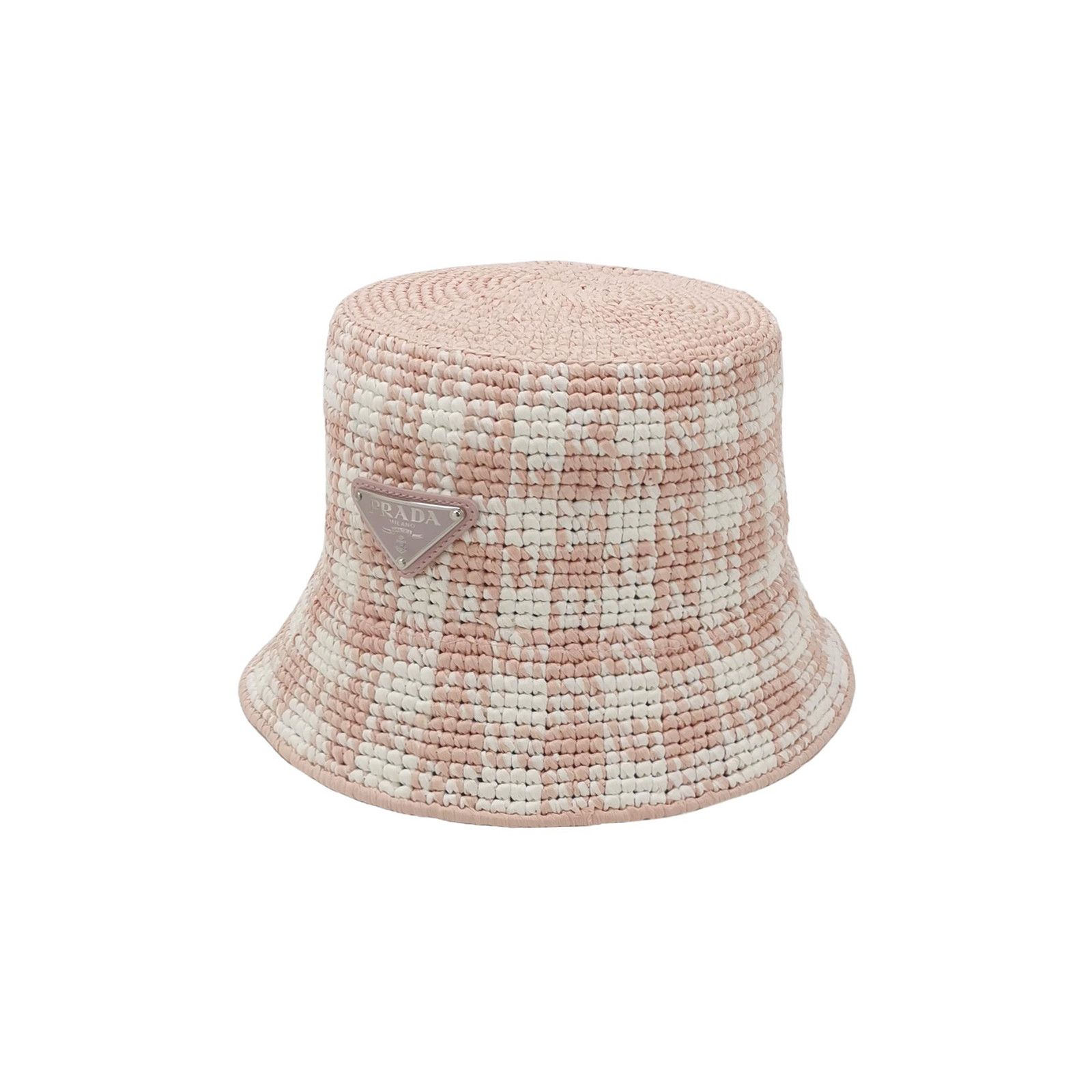 Prada Prada Gingham Raffia Bucket Hat Size M Size ONE SIZE - 1 Thumbnail