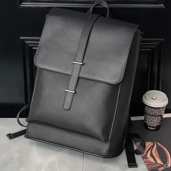 Japanese Brand Mikami x Maezo Retro fashion pu leather usb port backpack Size ONE SIZE - 3 Thumbnail