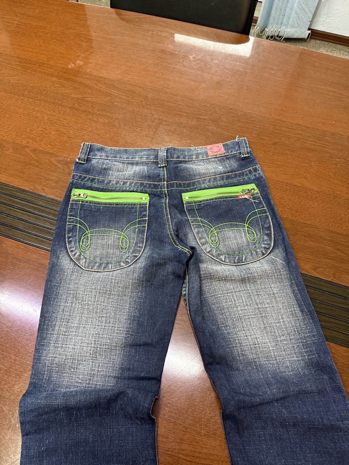 Japanese Brand × Junya Watanabe × Vintage Vintage Washed Flare Stone Cotton Junya Watanabe Style Pants Size US 30 / EU 46 - 8 Thumbnail