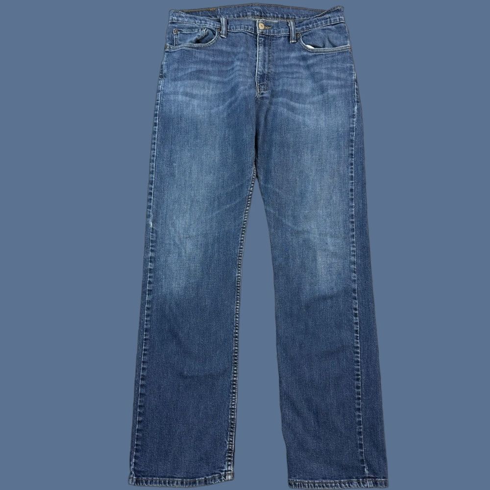 Levi's Levi's 514 Jeans Mens 34x34 Blue Dark Wash Denim Straight Fit Stretch Casual Size US 34 / EU 50 - 1 Thumbnail