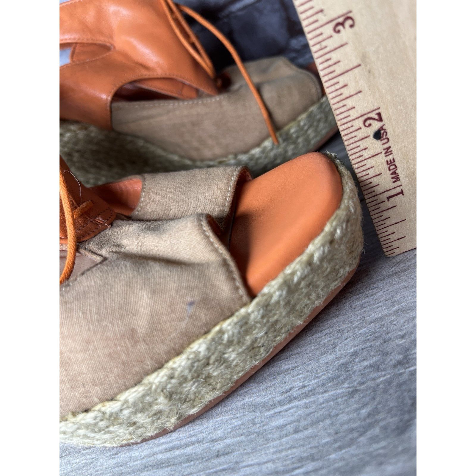 Cole Haan Cole Haan Orange Leather Lace Up Wedge Espadrilles Sandals W Size US 9.5 / IT 39.5 - 12 Thumbnail