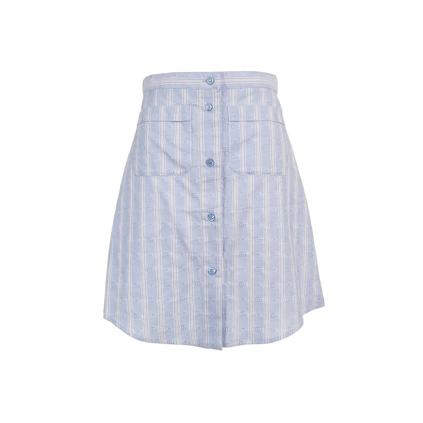 Gucci Gucci GG Logo Striped Skirt Size 40 Size 27" / US 4 / IT 40 - 1 Thumbnail