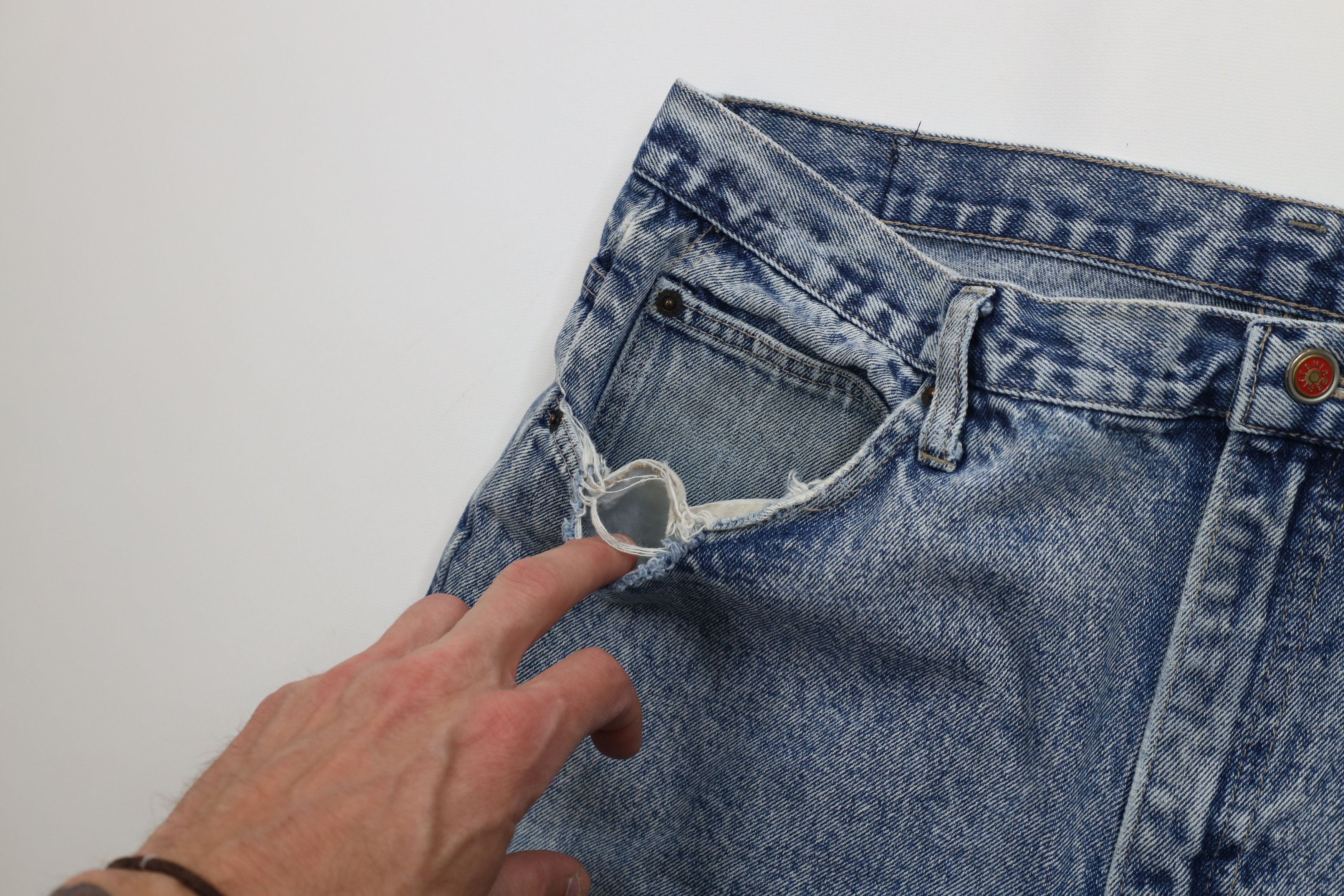 Vintage Vintage 90s Streetwear Relaxed Fit Acid Wash Denim Jeans Size US 38 / EU 54 - 8 Thumbnail
