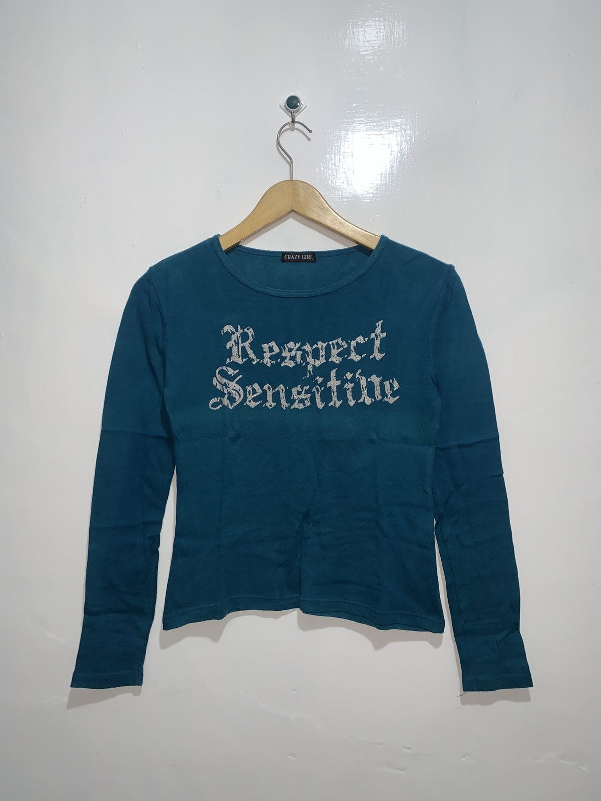 Japanese Brand Crazy Girl Respect Sensitive Poem Gothic Crop Shirt Size M / US 6-8 / IT 42-44 - 3 Thumbnail