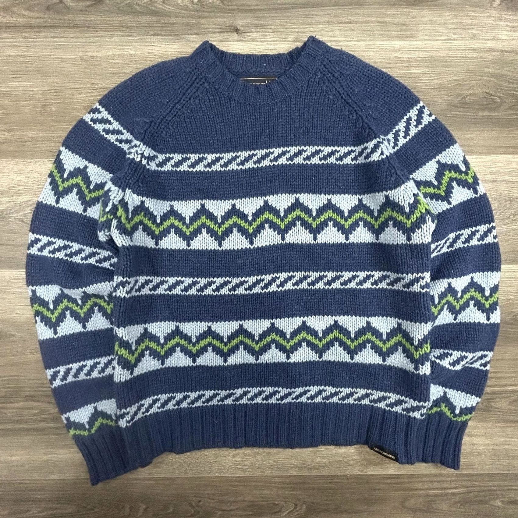 Abercrombie & Fitch Vintage Abercrombie & Fitch Sweater Mens XL Lambswool Fair Isle Chunky Knit 90s Size US XL / EU 56 / 4 - 2 Thumbnail