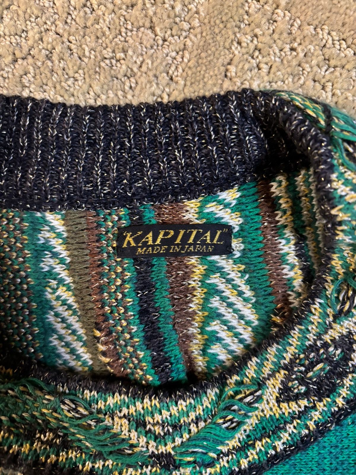 Kapital KAPITAL RASTA Gaudy Sweater Green Size US S / EU 44-46 / 1 - 5 Thumbnail