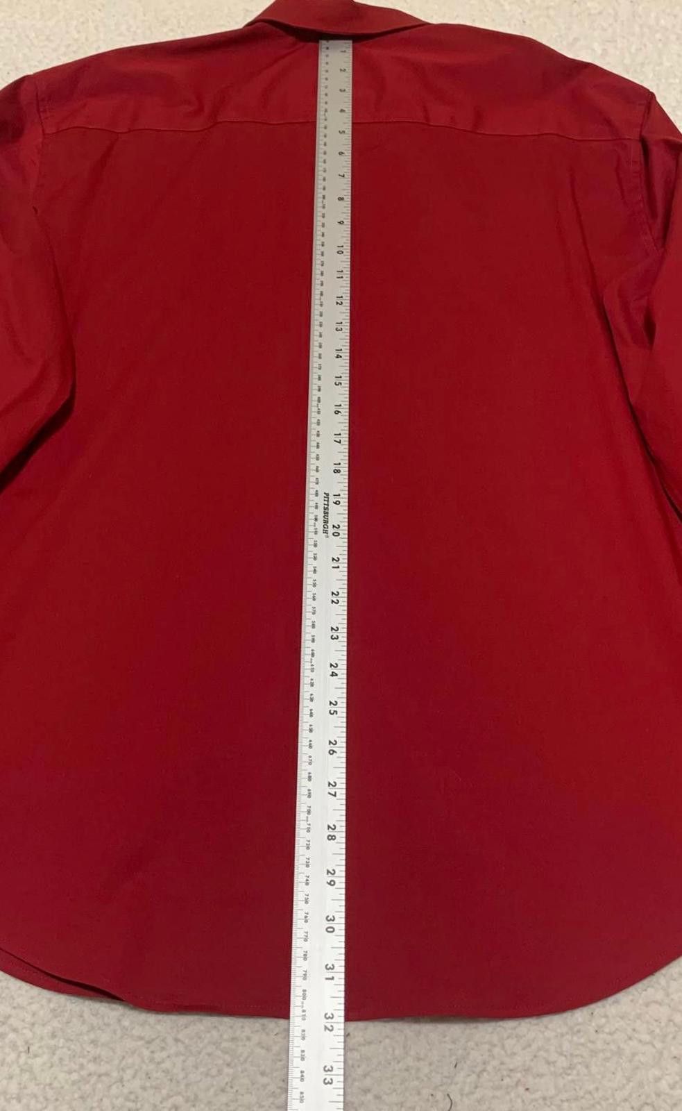 Alfani Alfani Men's L 16-16.5 Red Long Sleeve Dress Shirt Size 42R - 9 Thumbnail