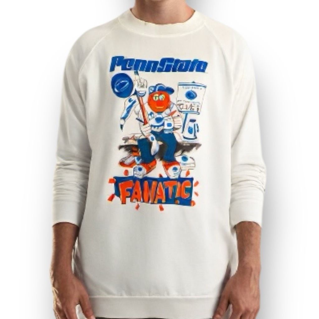 Fruit Of The Loom Vintage Fruit Of The Loom White Penn State Fanatic Crewneck Size US XL / EU 56 / 4 - 11 Thumbnail