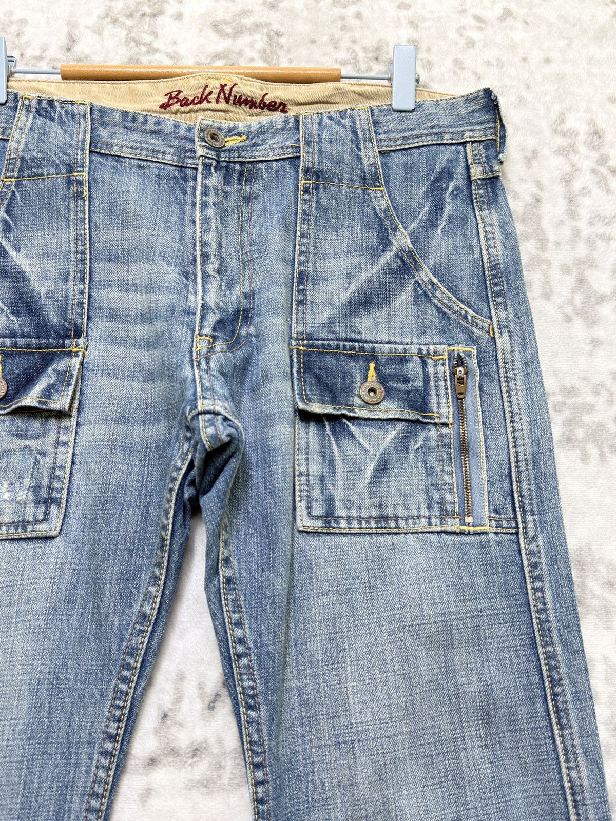 Hysteric Glamour Vintage Back Number Bush Pants Light Wash Straight Leg Denim Size US 32 / EU 48 - 5 Thumbnail