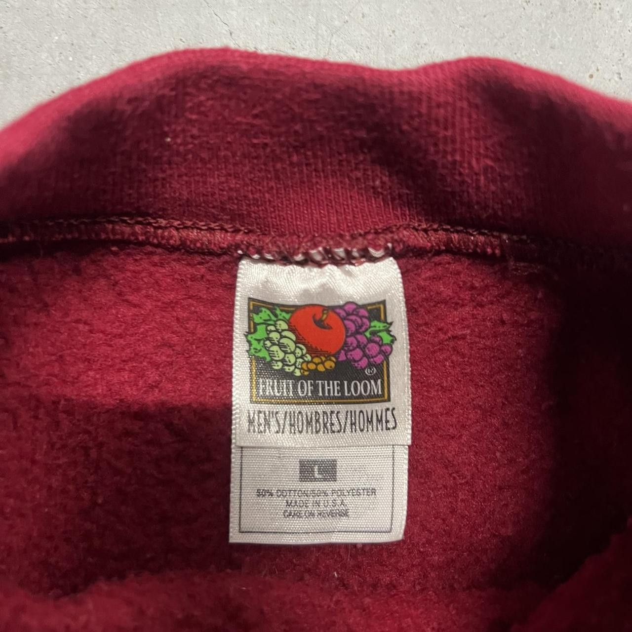 Vintage Crazy Vintage Y2K/2000s Blank Red Made in USA 90s Sweatshirt Turtle Neck! Size US L / EU 52-54 / 3 - 3 Thumbnail