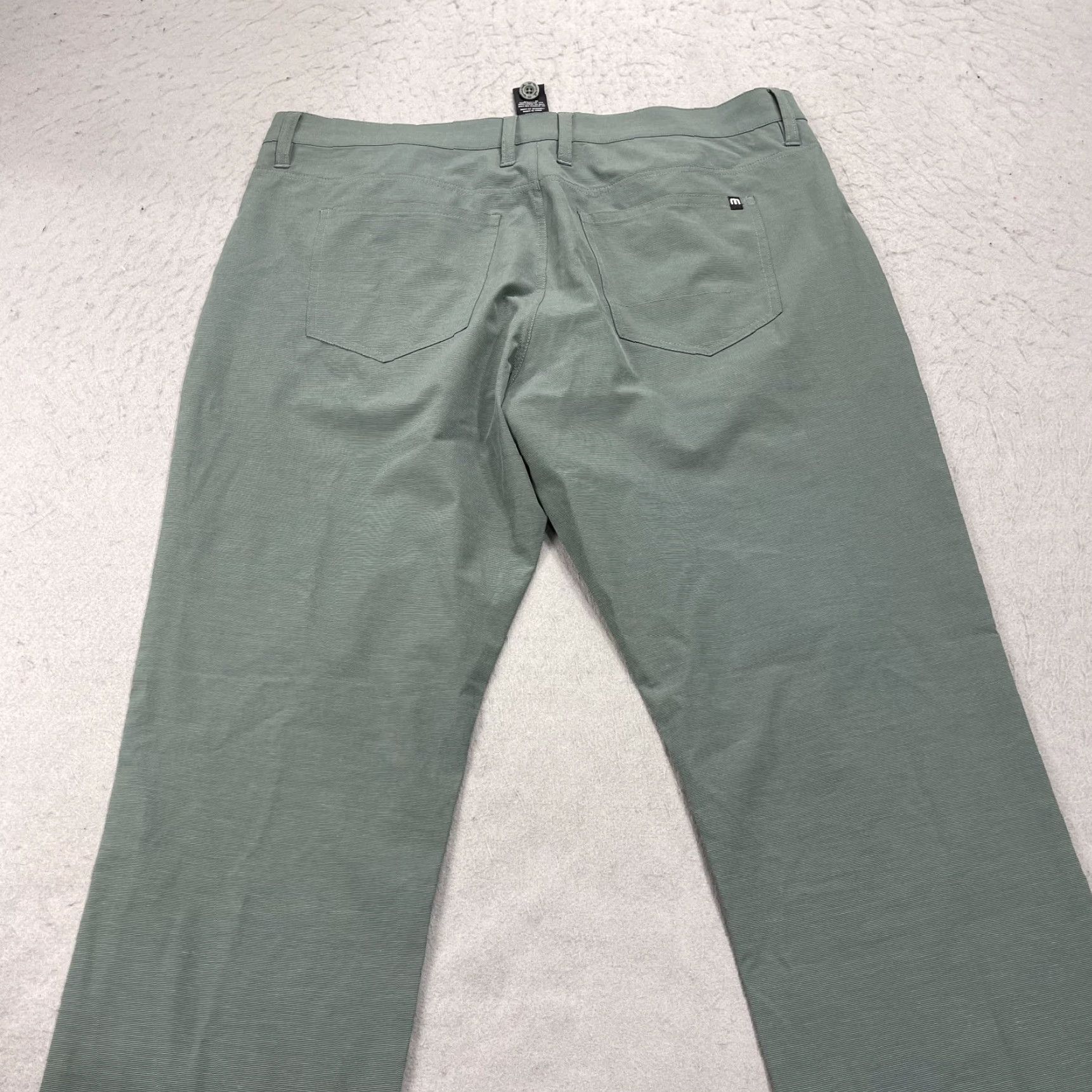 TravisMathew Travis Mathew Golf Pants Mens 38x33 Green Chino Flat Front 5-Pocket Regular Stretch Lightweight Casual Summer Spring Fall Size US 38 / EU 54 - 6 Thumbnail