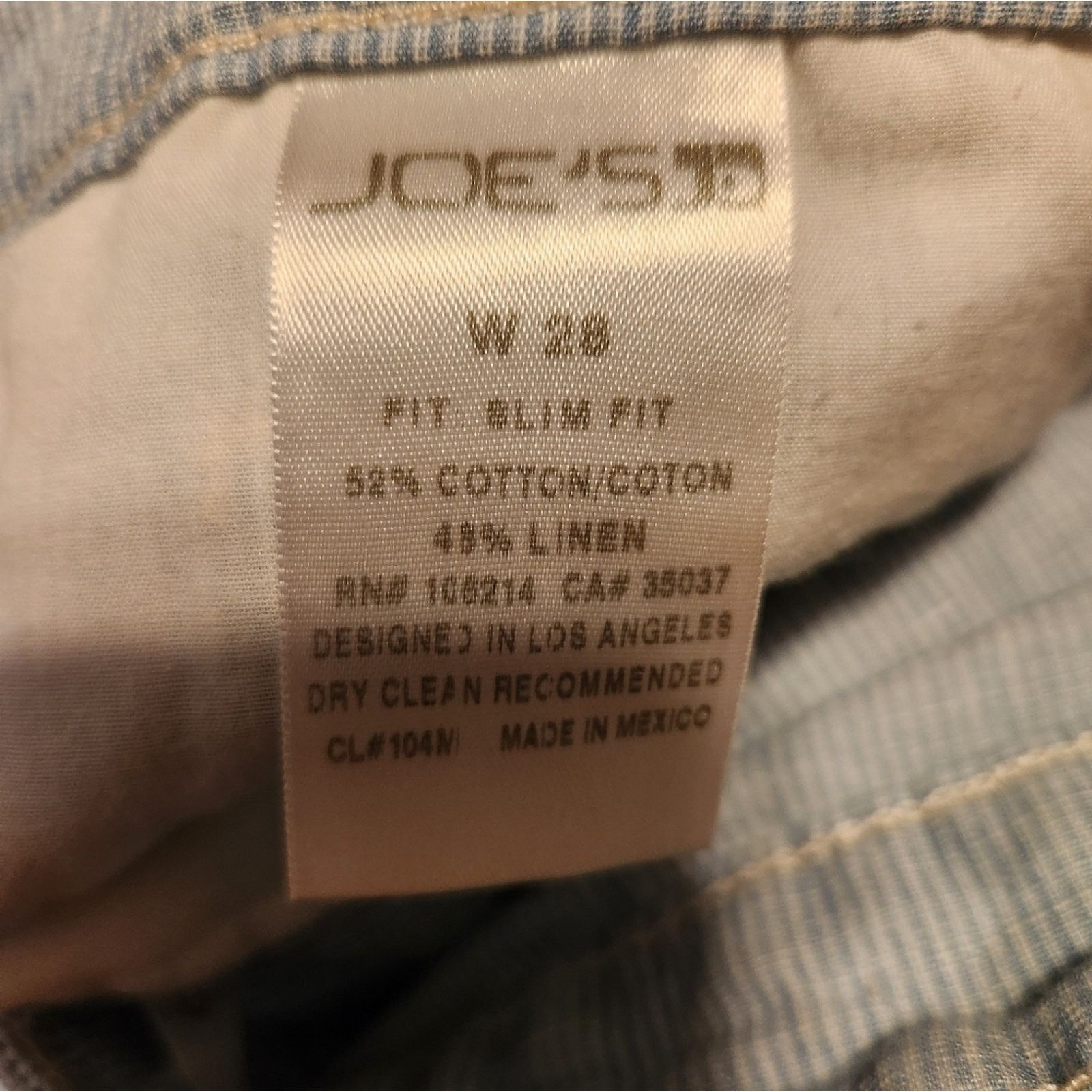 Joe's Joes Jeans Weekender Linen Cotton Blend Striped Pants 28 Size 28" / US 6 / IT 42 - 8 Thumbnail