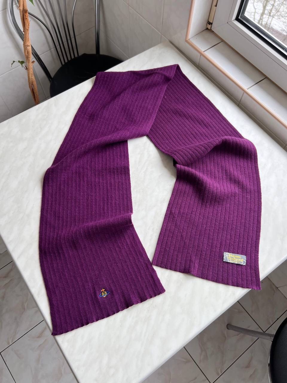 Vivienne Westwood Vivienne Westwood Scarf Muffler Neckwear Vintage Wool Purple Size ONE SIZE - 1 Thumbnail