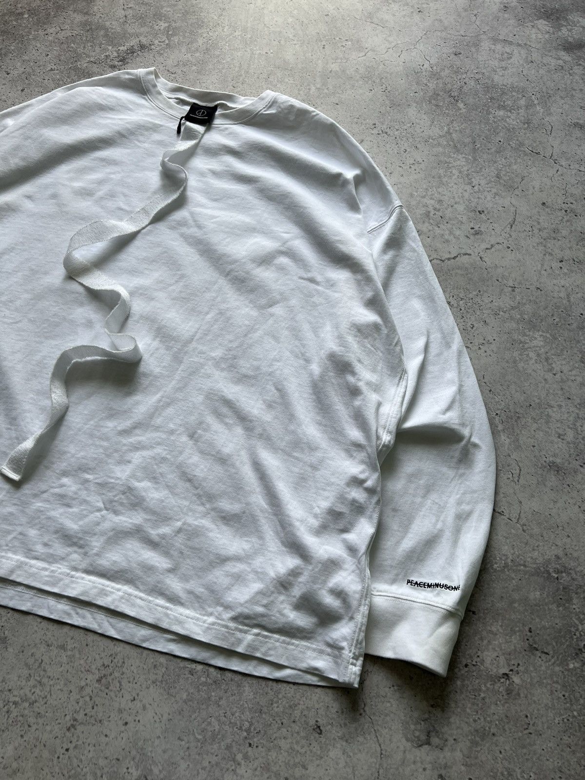 image of Peaceminusone Gdragon Oversized Long Sleeve in White, Men's (Size Large)