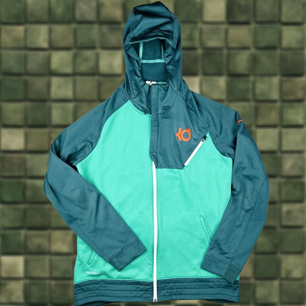 Nike Nike Therma-Fit Hoodie Jacket Green Full Zip KD Basketball Size L Mens Size US L / EU 52-54 / 3 - 1 Thumbnail