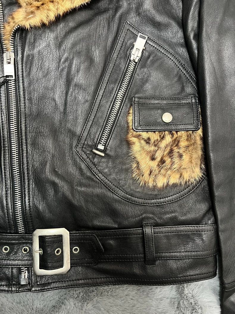 Saint Laurent Paris Saint Laurent Paris Dry lazy fur motorcycle leather jacket- Size US S / EU 44-46 / 1 - 5 Thumbnail
