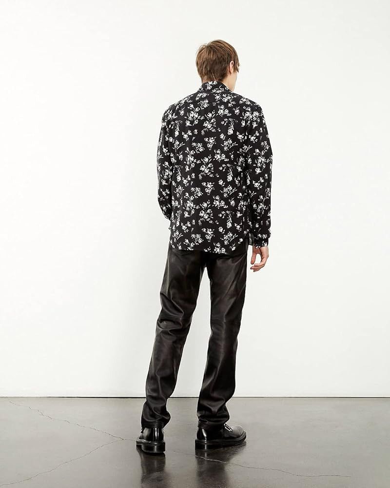 The Kooples The Kooples Black And White Floral Printed Button Down Shirt Size US L / EU 52-54 / 3 - 3 Thumbnail
