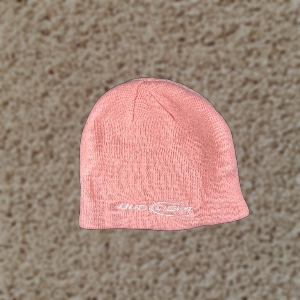 Budweiser Budweiser Beanie Toque Adult One Size Pink Bud Light Embroidered 100% Acrylic Size ONE SIZE - 1 Thumbnail