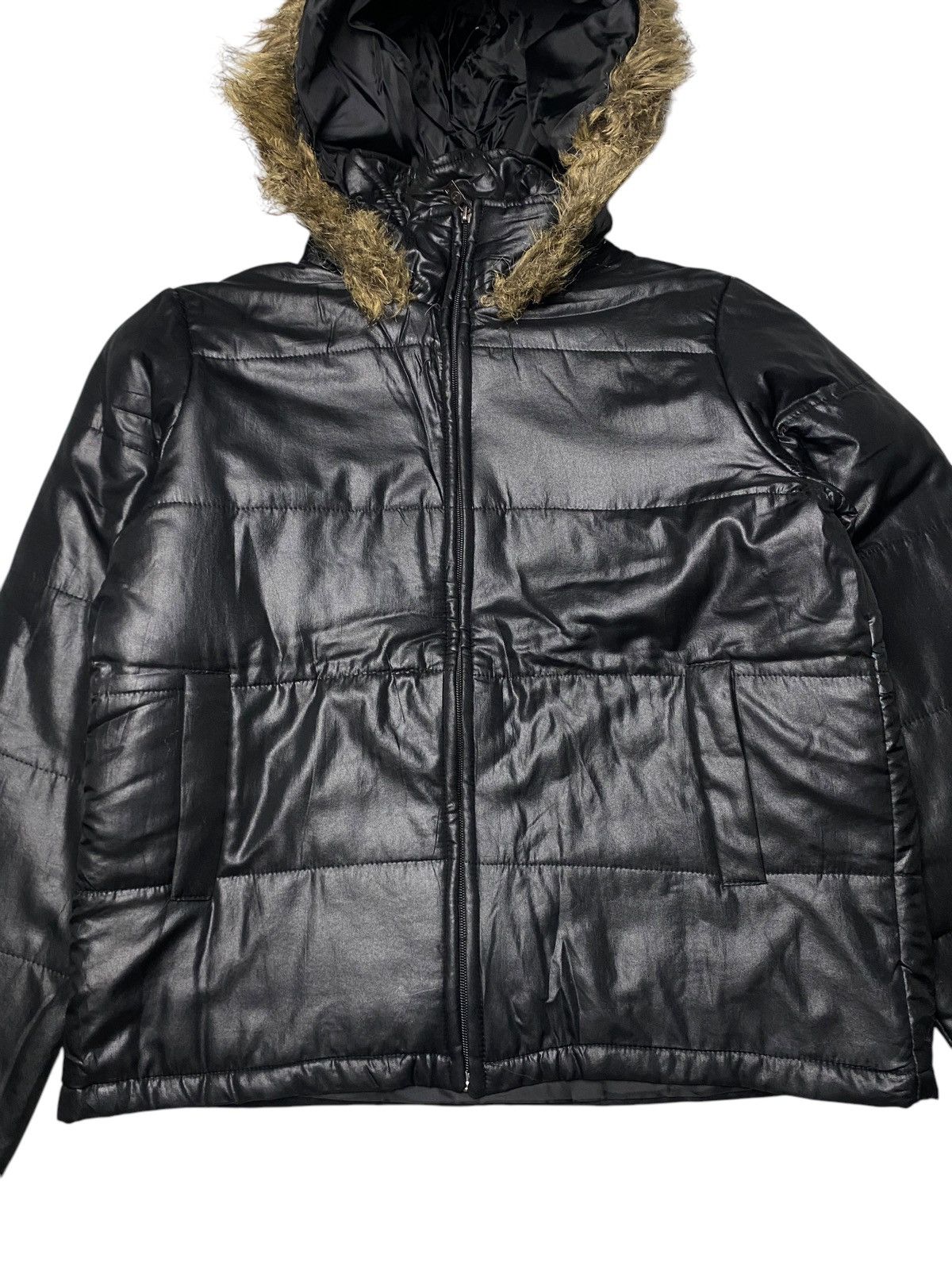 If Six Was Nine 2000's Mignon Fur Black Puffer Jacket Size US M / EU 48-50 / 2 - 2 Thumbnail