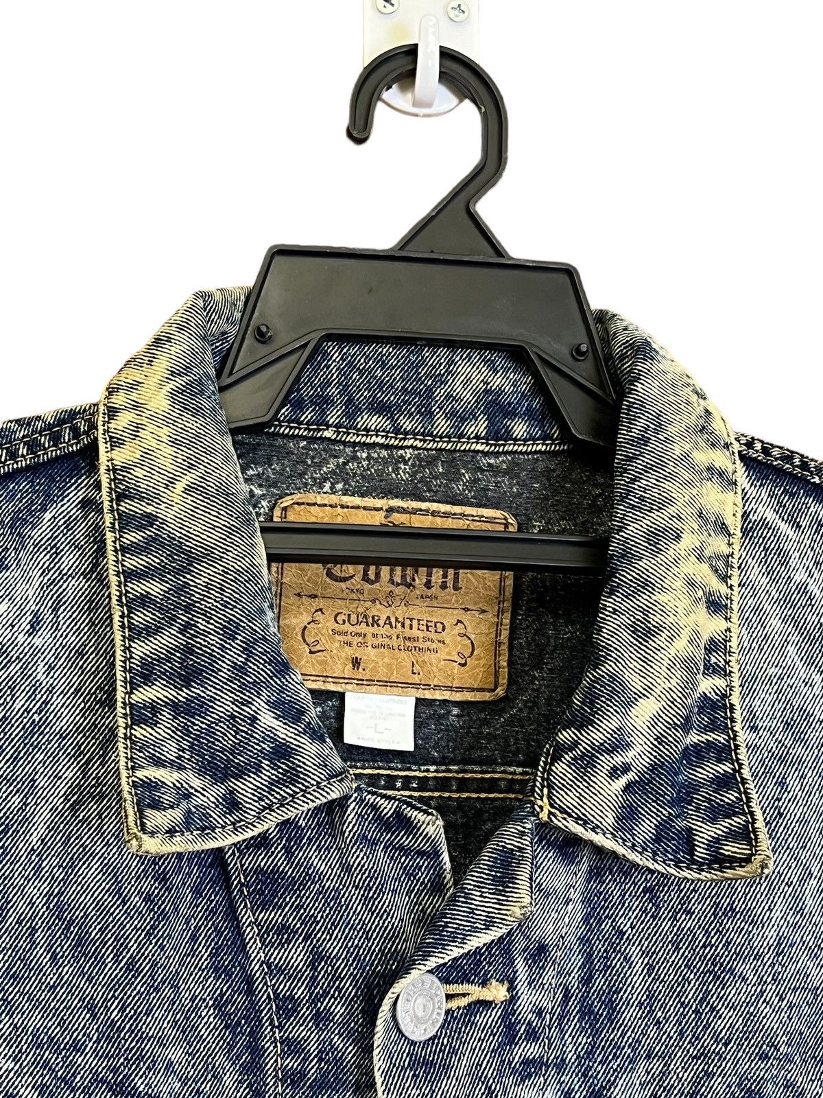 Edwin ICONIC🔥VINTAGE EDWIN ACID WASH TRUCKER DENIM JACKET Size US L / EU 52-54 / 3 - 4 Thumbnail