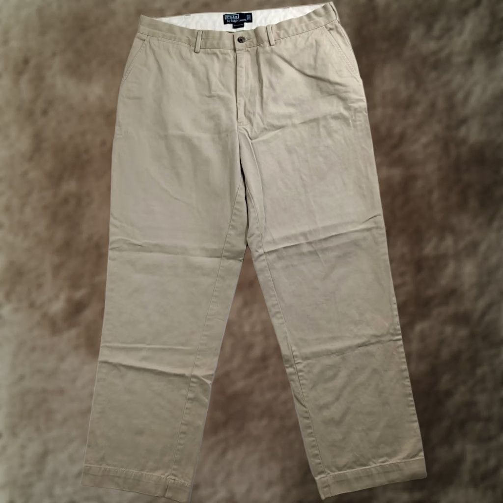 Polo Ralph Lauren Polo Ralph Lauren Classic Chino Pants Mens 34x30 Beige Preppy 5 Pocket Size US S / EU 44-46 / 1 - 1 Thumbnail