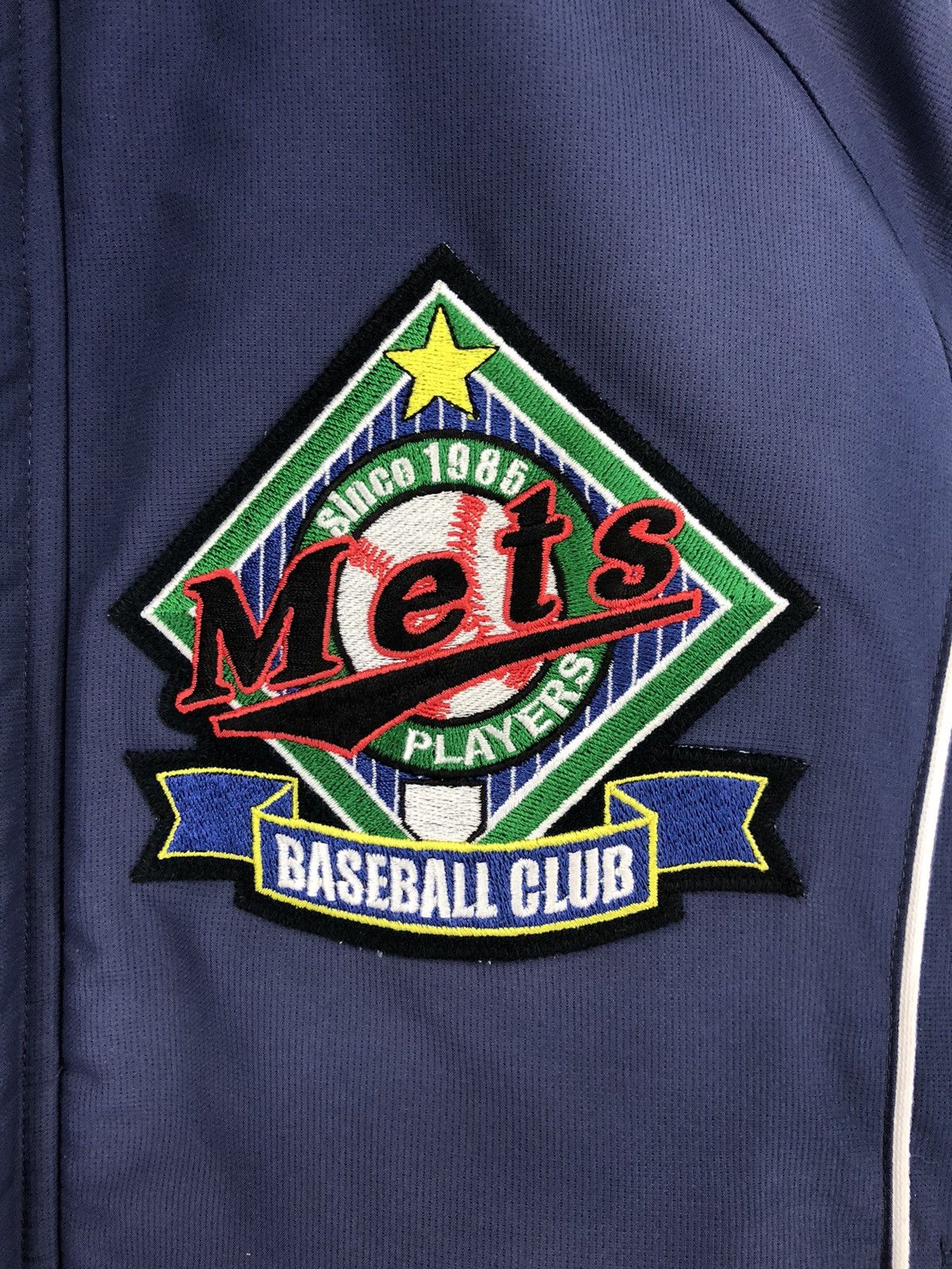 Mizuno Vintage Mizuno Mets Players Baseball Club Bomber Jacket Size US L / EU 52-54 / 3 - 10 Thumbnail