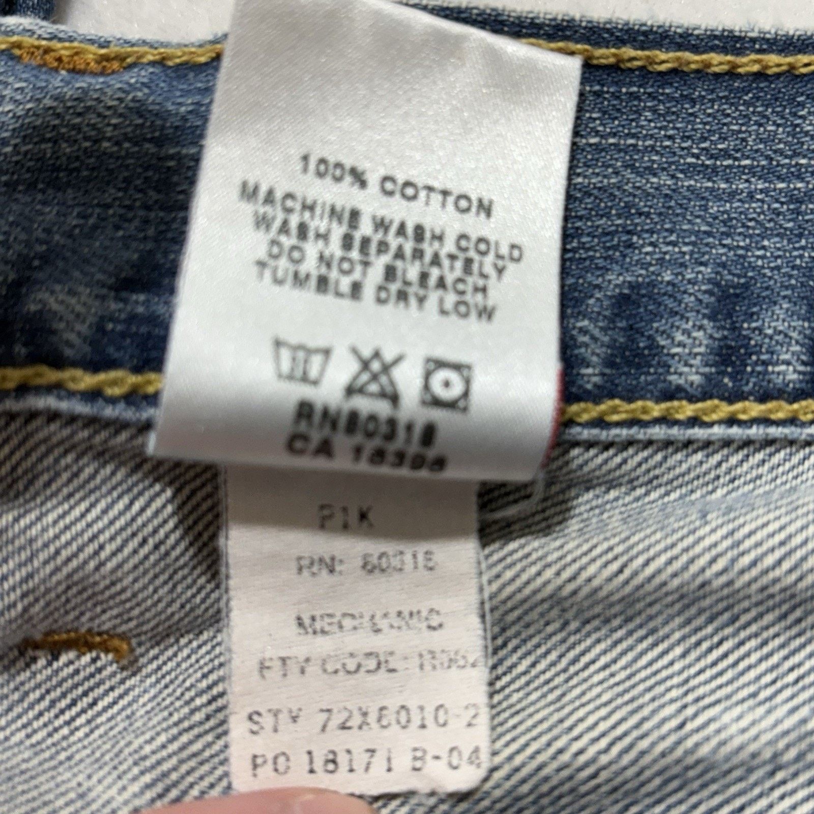 Lucky Brand Vintage Lucky Brand Gene Montesano 33x26 Boot Cut Blue Jeans Size US 33 - 8 Thumbnail