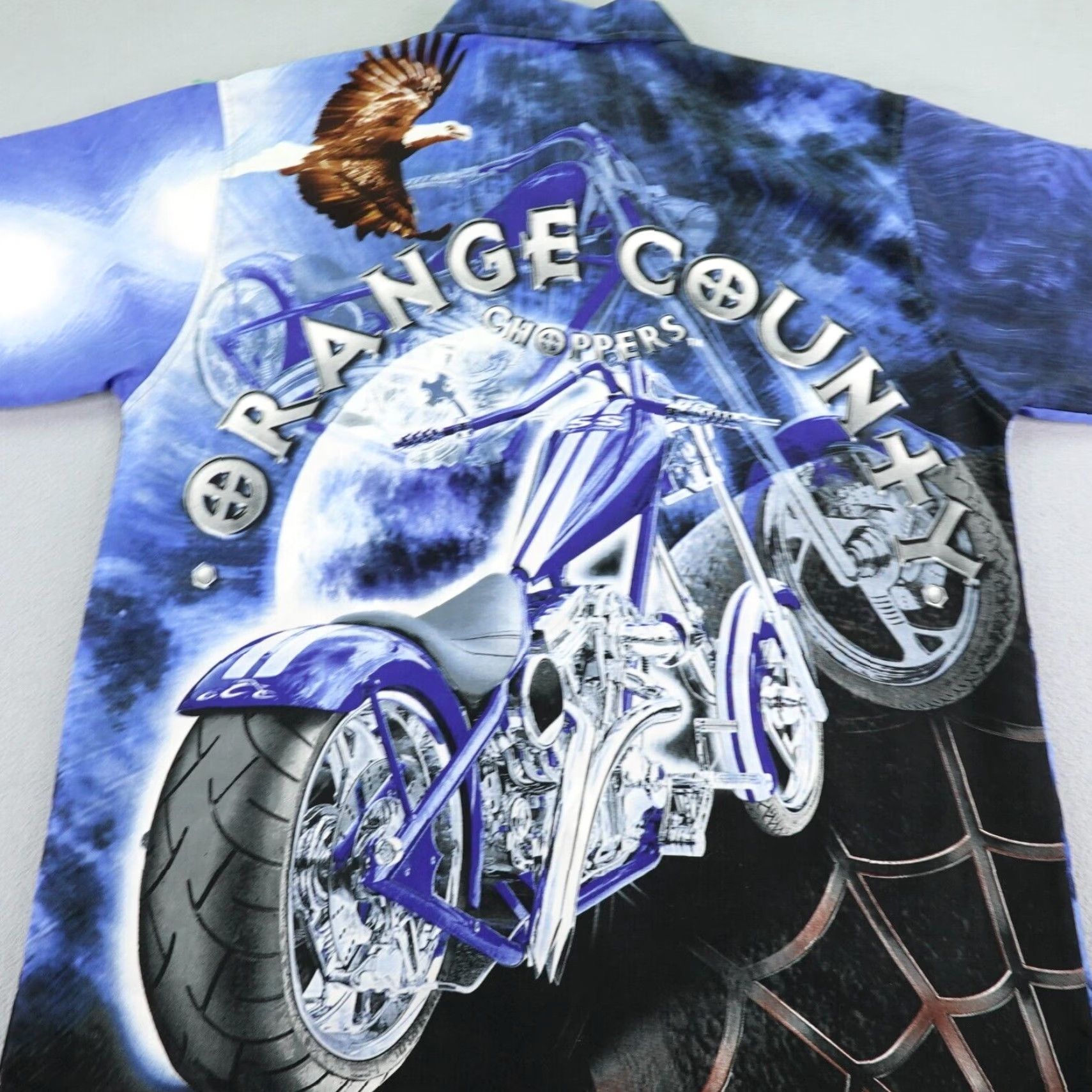 Vintage VINTAGE Orange County Choppers Shirt Mens L Blue Button-Up Motorcycle Eagle AOP Size US L / EU 52-54 / 3 - 5 Thumbnail